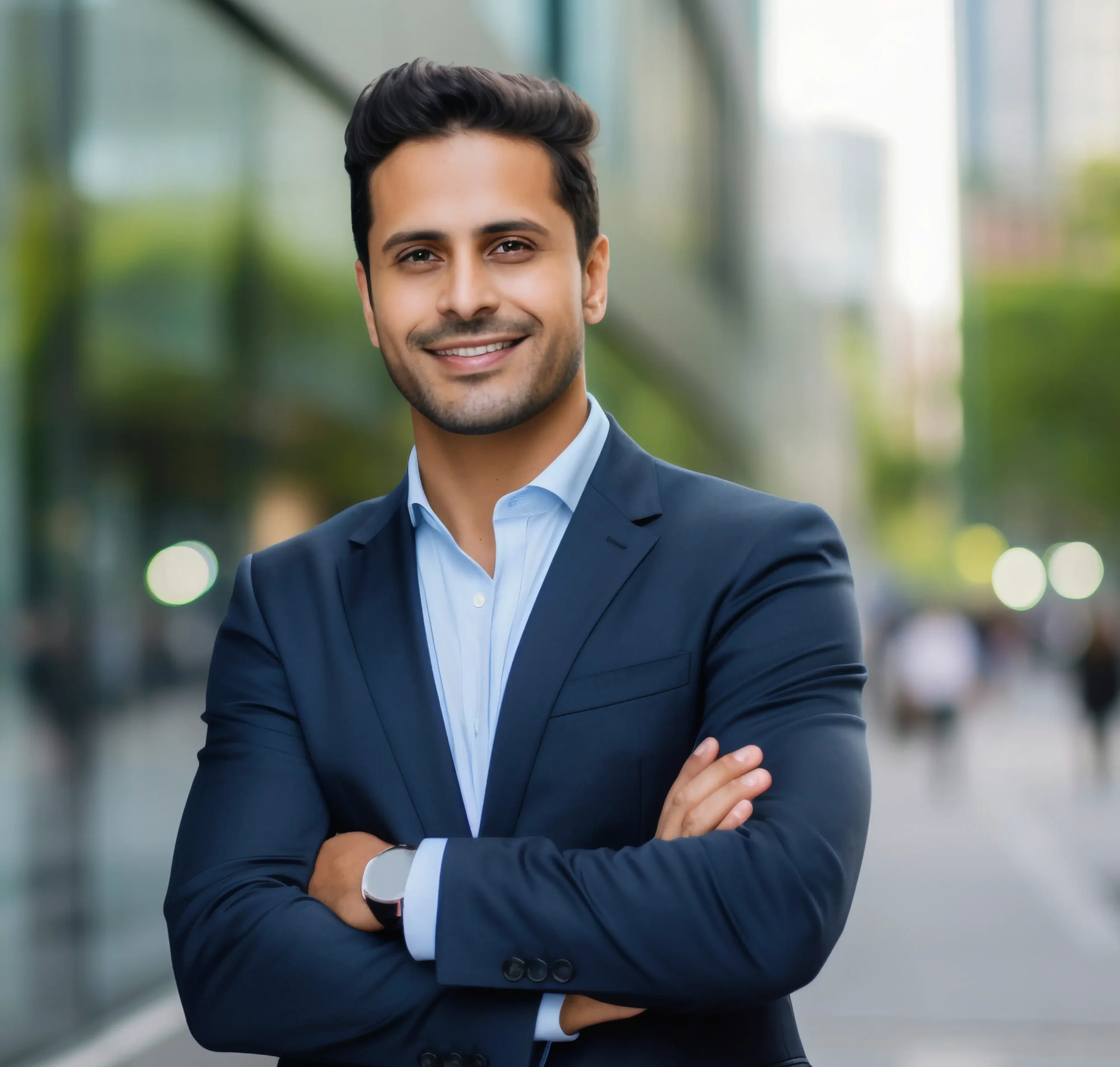 smiling-young-male-professional-standing-with-arms-crossed-while-making-eye-contact-against-isolated-background-1-scaled